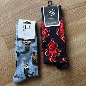 Novelty socks, mermen and octopus🧜‍♂️🐙